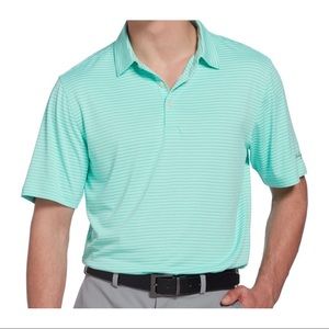 Walter Hagen Mint Green Striped L Golf Shirt - NWT